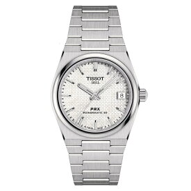 正規品TISSOT　ティソ　PRX　MOP文字盤　オートマチックモデル　ステンレスバンド　35ミリケース　100m防水　80時間パワーリザーブ　非磁性合金ニヴァクロン製ヒゲゼンマイ【T137.207.11.111.00】【T1372071111100】