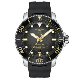 正規品　TISSOT【ティソ】シースター 2000 プロフェッショナル　「SEASTAR 2000 PROFESSIONAL」　600m防水　自動巻き　グレーブラック文字盤　80時間パワーリザーブ　ラバーバンド　セラミックベゼル【T1206071744101】