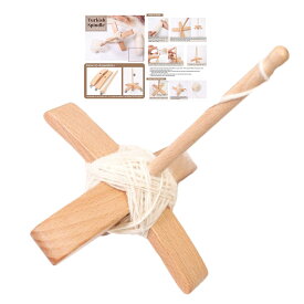ハンドスピナーツール - ウール、糸、繊維用の木製ドロップスピンドル|織り、かぎ針編み、クラフト、初心者、手作りのテキスタイル、愛好家のためのトルコスタイルのスピニングツールファイバーアート