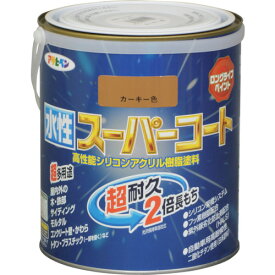 アサヒペン (Asahipen) ASP415400 水性 カーキー色 1.6L 水性多用途塗料 スーパーコート【店舗在庫有り】