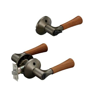 マツ六 兼用バリアフリーレバー木製間仕切錠 EL5060-3MW-UMB アンバー+Mブラウン 木製レバー