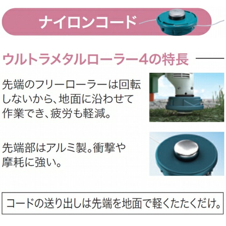 楽天市場】マキタ A-58241 ウルトラメタルローラー4 ナイロンコード 