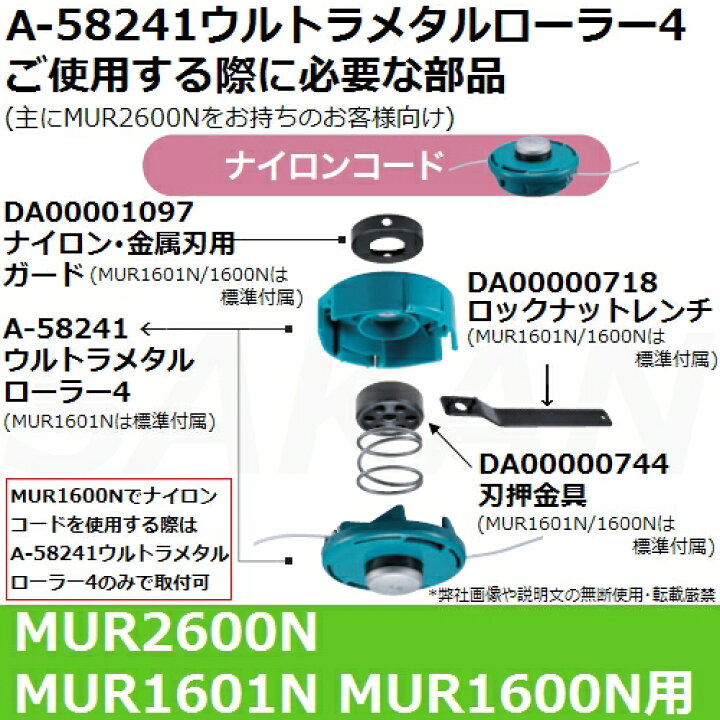 楽天市場】マキタ A-58241 ウルトラメタルローラー4 ナイロンコード  