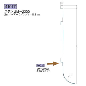 創建 SOKEN 41017 ステンレス 巾木 ステンUM-2200 長さ:2m 色:ヘアーライン  個数:1個 送料無料 ★法人様限定