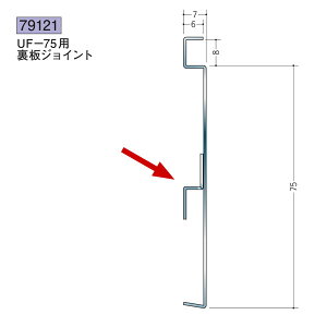 創建 SOKEN 79121 ステンレス 巾木 ステンUF-75用裏板ジョイント 色:ヘアーライン ★商品合計¥1100円以上で送料無料に訂正致します ★法人様限定