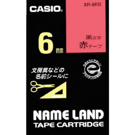 カシオ　ネームランド用テープカートリッジ　粘着タイプ　6mm （品番:XR-6RD）（注番0022161）