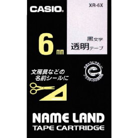 カシオ　ネームランド用テープカートリッジ　粘着タイプ　6mm （品番:XR-6X）（注番0022187）