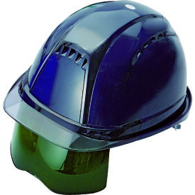 トーヨーセフティ　ヘルメット　ヴェンティープラス　シールド面付　紺 （品番:NO.391F-S-G-NY）（注番1030320）