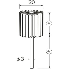 リューター　フラップサンダー粒度（＃）：60外径（mm）：20 （品番:S1706）（注番1259569）・（送料別途見積り,法人・事業所限定,取寄）