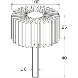 リューター　フラップサンダー粒度（＃）：120外径（mm）：100 （品番:S1958）（注番1261189）・（送料別途見積り,法人・事業所限定,取寄）