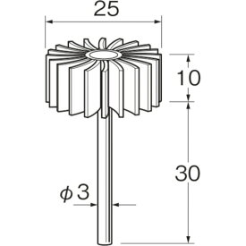 リューター　フラップサンダー粒度（＃）：120外径（mm）：25 （品番:S1412）（注番1264249）・（送料別途見積り,法人・事業所限定,取寄）