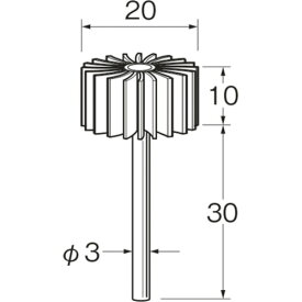 リューター　フラップサンダー粒度（＃）：240外径（mm）：20 （品番:S1324）（注番1264255）・（送料別途見積り,法人・事業所限定,取寄）