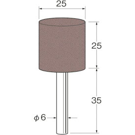 リューター　軸付ラビン砥石（一般用）R4621粒度（＃）：80 （品番:R4621）（注番1281794）