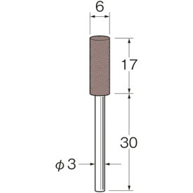 リューター　軸付ラビン砥石（一般用）R4321粒度（＃）：80 （品番:R4321）（注番1282477）