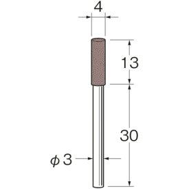 リューター　軸付ラビン砥石（一般用）R4311粒度（＃）：80 （品番:R4311）（注番1282942）