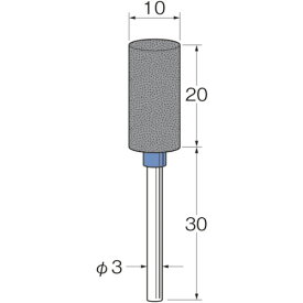 リューター　軸付セラミックゴム砥石（金属研削用）外径（mm）：10粒度（＃）：120 （品番:R2342）（注番1282954）・（送料別途見積り,法人・事業所限定,取寄）