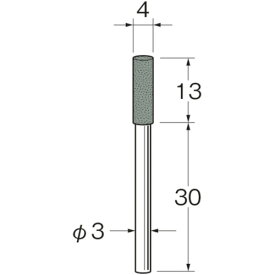 リューター　軸付ラビン砥石（一般用）R4312粒度（＃）：120 （品番:R4312）（注番1283155）