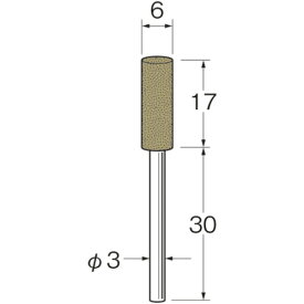 リューター　軸付ラビン砥石（一般用）R4325粒度（＃）：320 （品番:R4325）（注番1283211）・（送料別途見積り,法人・事業所限定,取寄）