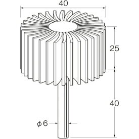 リューター　フラップサンダー粒度（＃）：120外径（mm）：40 （品番:S1924）（注番1284634）・（送料別途見積り,法人・事業所限定,取寄）