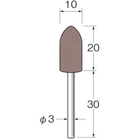 リューター　軸付ラビン砥石（一般用）R4421粒度（＃）：80 （品番:R4421）（注番1285044）