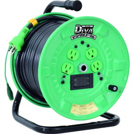 日動　電工ドラム　デジタルドラム　電圧電流メーター付　漏電保護専用ブレーカ付　30m （品番:NPDM-EB34）（注番1488067）