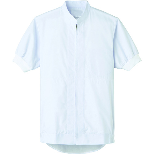 サンペックス スタンドジャンバー半袖 白 （品番:FA-2702-4L） （注番2040290）・ （送料別途見積り,法人・事業所限定,取寄）：佐勘金物店