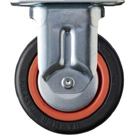 ハンマー　固定式ゴム車輪（ナイロンホイール・ボールベアリング）100mm　トータルロック （品番:420MR-RB100）（注番2123380）