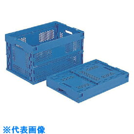サンコー　折りたたみコンテナー　552900　オリコン50AーK （底面嵌合突起有）　青 （品番:552900BL00-B）（注番2168411）