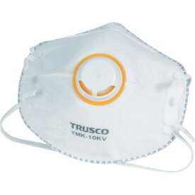 TRUSCO　一般作業用マスク　活性炭入　排気弁付　（10枚入） （品番:TMK-10KV）（注番2868750）