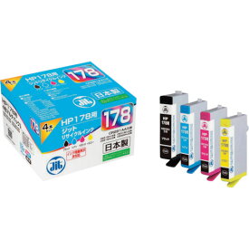 ジット　HP　HP1784色パック品CR281AA対応　ジットリサイクルインク　JIT－H1784P　4色入り 《10箱入》 （品番:JIT-H1784P）（注番3235430×10）・（送料別途見積り,法人・事業所限定,取寄）