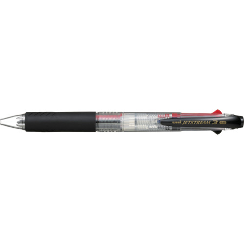 新作製品 世界最高品質人気 爆売りセール開催中 三菱鉛筆 筆記具 ｕｎｉ ジェット３色ボールペン太字 《10本入》〔品番:SXE340010.T〕 透明 4008154×10