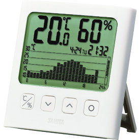 TANITA　グラフ付きデジタル温湿度計　TT－580WH （品番:TT-580WH）（注番4054192）