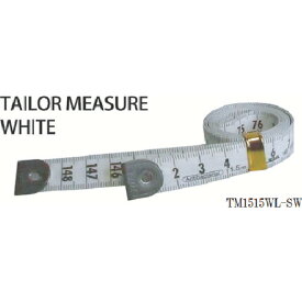 プロマート　テーラーメジャー1．5m　余白有　白／白 （品番:TM1515WL-SW）（注番4958446）