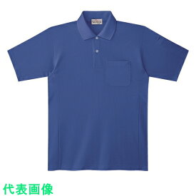 ミドリ安全　エコ帯電防止　半袖ポロシャツ　ロイヤルブルー　S （品番:PS13-UE-S）（注番7978120）・（送料別途見積り,法人・事業所限定,取寄）