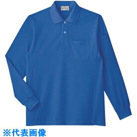 ミドリ安全　エコ帯電防止　長袖ポロシャツ　ロイヤルブルー　3L （品番:PS213-UE-3L）（注番7978383）・（送料別途見積り,法人・事業所限定,取寄）