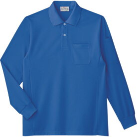 ミドリ安全　エコ帯電防止　長袖ポロシャツ　ロイヤルブルー　4L （品番:PS213-UE-4L）（注番7978391）・（送料別途見積り,法人・事業所限定,取寄）