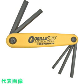 ボンダス　六角棒レンチセット　ゴリラグリップナイフ型ツール　5本組（インチ） （品番:HF5）（注番8108007）