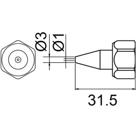 白光　ノズル　N-1　袋ナット付 （品番:801-N-1）（注番8283944）