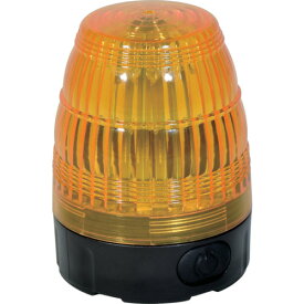 日動　小型LED回転灯　LEDフラッシャー75　電池式・マグネット付　黄 （品番:NLF75-BA-Y）（注番8357582）
