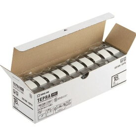 キングジム　ラベルプリンタ用テープカートリッジ　「テプラ」PROテープエコパック（10個入り）白 （品番:SS18K-10PN）（注番8369199）