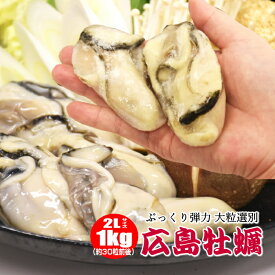 牡蠣 むき身 広島県産 大粒1キロ 冷凍カキ 特大 2Lサイズ 冷凍牡蠣 冷凍かき 広島牡蠣 日本のおいしい食べ物 冷凍 牡蠣鍋 かき カキ お鍋にピッタリ 大粒 2l 特大カキ 特大牡蠣 お取り寄せ お取り寄せグルメ まとめ買い 海鮮