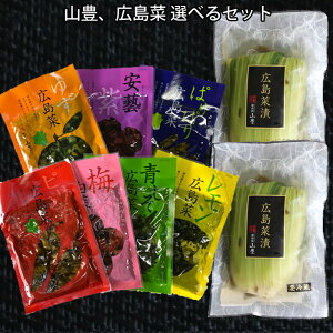 山豊 広島菜 セット ( 広島菜漬け 180gX2袋、創作漬物100gX4袋) やまとよ 漬物 広島 お土産 広島菜漬 古漬け(安芸紫 ぱりぱり広島菜 梅白菜 ピリ辛広島菜 ゆず広島菜 レモン広島菜 青しそ広