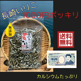 数量限定 1000円ポッキリ 送料無料 無添加食べるいりこ 60gが2つ いりこ カルシウム たっぷり