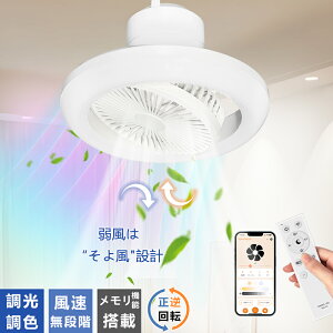 シーリングファンライト LED サーキュレーター シーリングライト 調光 調色 風量調節可 常夜灯 ファン付きライト 高輝度 空気循環 照明器具 天井照明 メモリ機能 タイマー 省エネ 節電 家庭