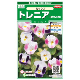 【サカタのタネ公式】トレニア ミックス 花 種 約267粒 小袋 春まき 夏 秋 マルチカラー 鉢植え 地植えプランター 鉢ベランダ栽培ガーデニング 園芸種子 タネ たね