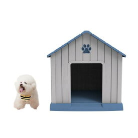 犬小屋 ペットハウス ペットケージ プラスチック製 犬 室内犬 室外 ペットゲージ オシャレ ボブハウス ペットハウス ペットサークル M グレー+ブルー