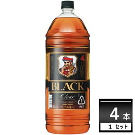 アサヒ ニッカ ブラックニッカ クリア 37度4L 4000ml×4本【送料無料※一部地域は除く】