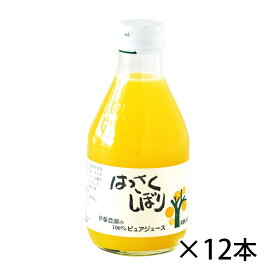 伊藤農園 はっさくしぼり 180ml 瓶 12本セット ストレートジュース 八朔 送料無料 北海道 沖縄は送料1000円加算 クール便は800円加算
