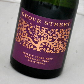 【6本で送料半額！】グローヴ・ストリート　プライベート・キュヴェ スパークリング・ワイン　カリフォルニア[NV]白・泡・カリフォルニアGrove Street Private Cuvee Sparkling Wine California［NV］