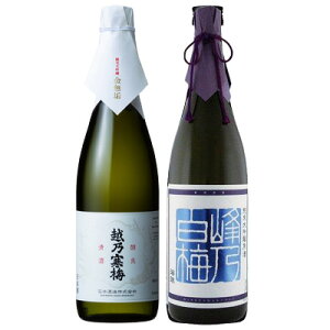 GB【飲み比べセット】1800ml×2本 日本酒 純米大吟醸『越乃寒梅 金無垢 純米大吟醸・峰乃白梅 瑠璃 純米大吟醸原酒 1800ml2本ギフトBOX入り』日本酒 新潟 酒 還暦祝い お酒 ギフト 日本酒 お誕生